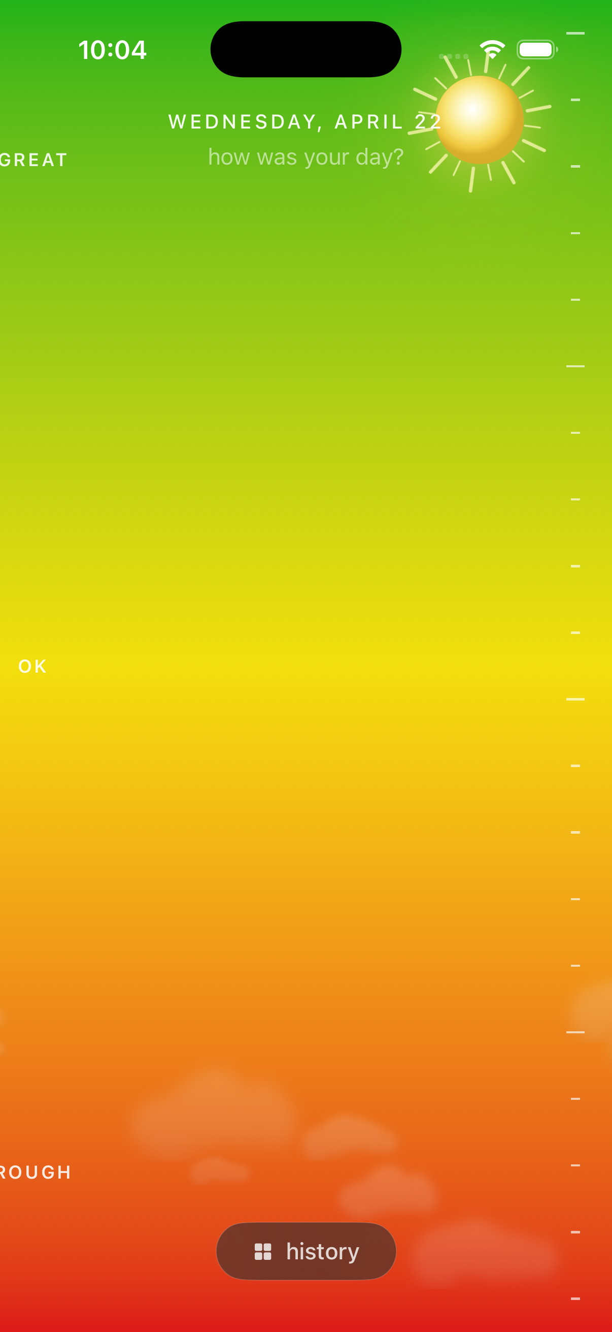 Hazy — mood slider